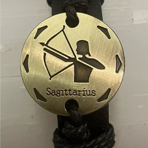 Sagittarius Zodiac Bracelet Leather - Picture 4 of 5
